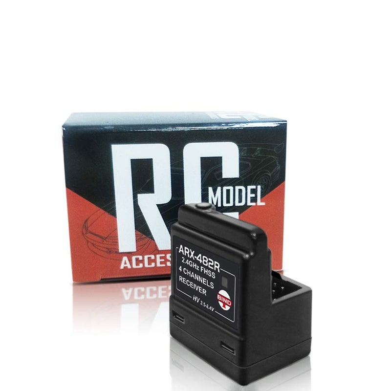 AGFRC 2.4Ghz 4CH RC Receiver Compatible with Futaba FASST for Fixed Wing Aircraft RC Car Remote Receiver (RFSS04F) - Image 5